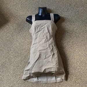 Tan Striped Mini Dress